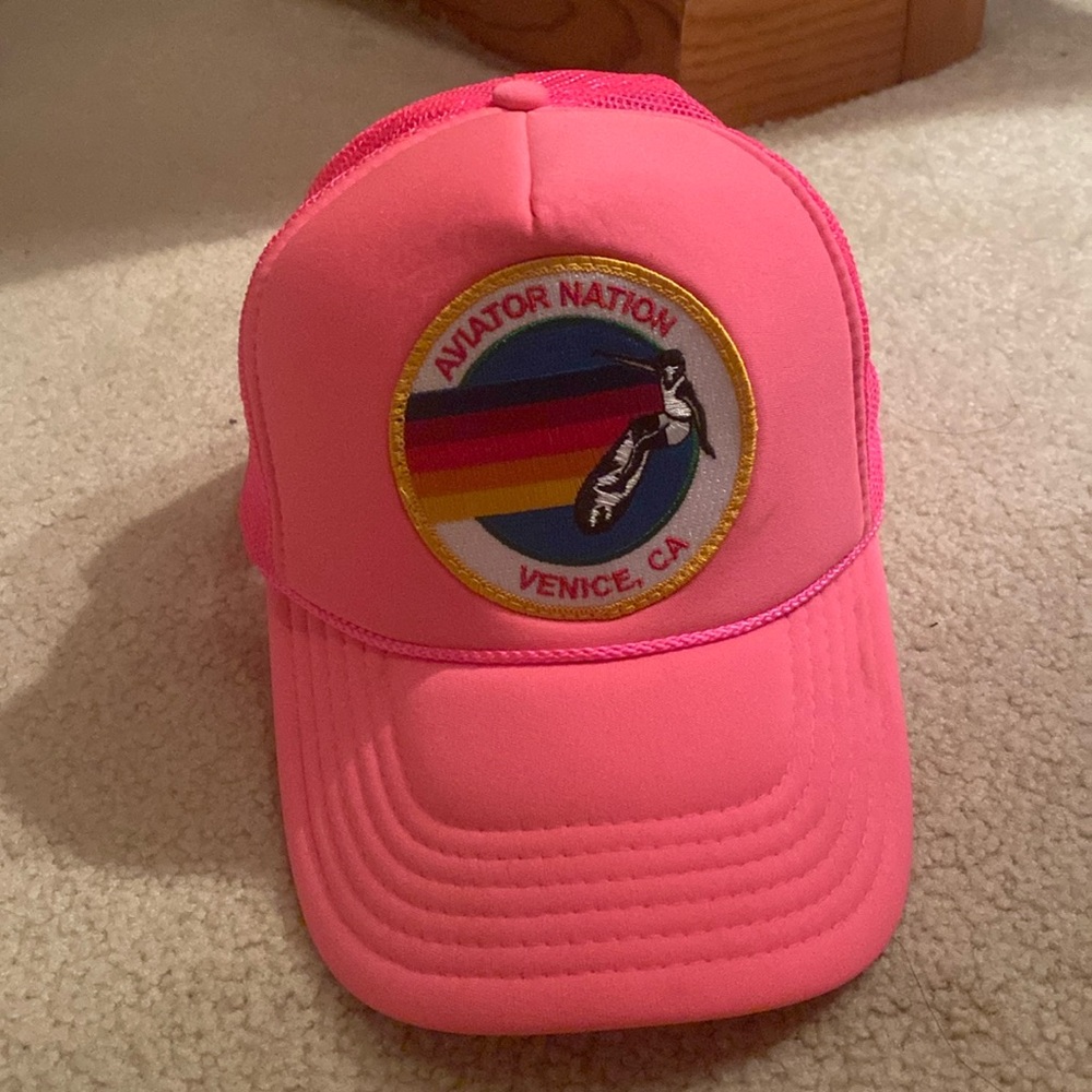 Aviator Nation Pink Trucker Hat